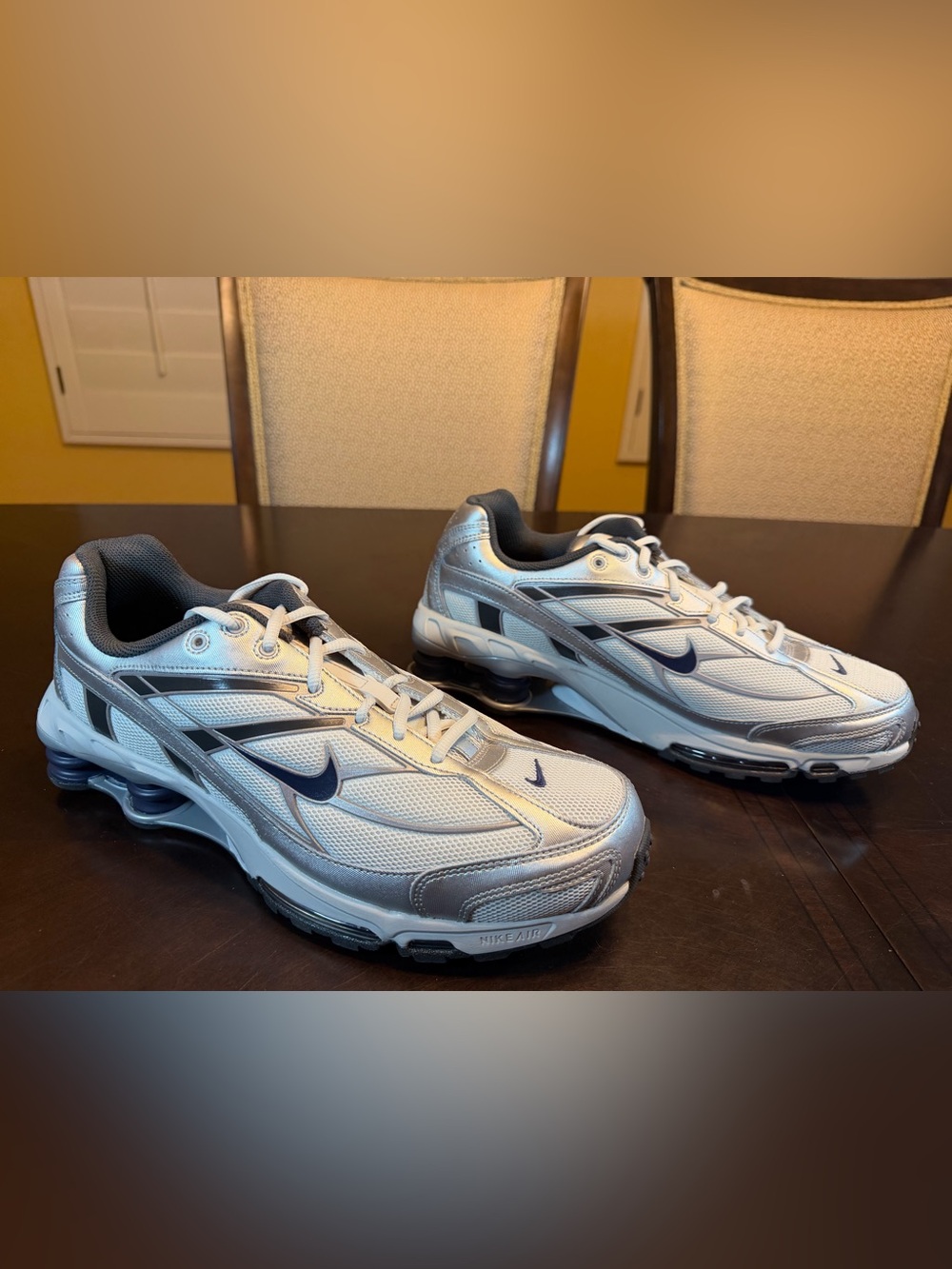 New Nike Shox Silver White Sneaker Shoes Size US 12